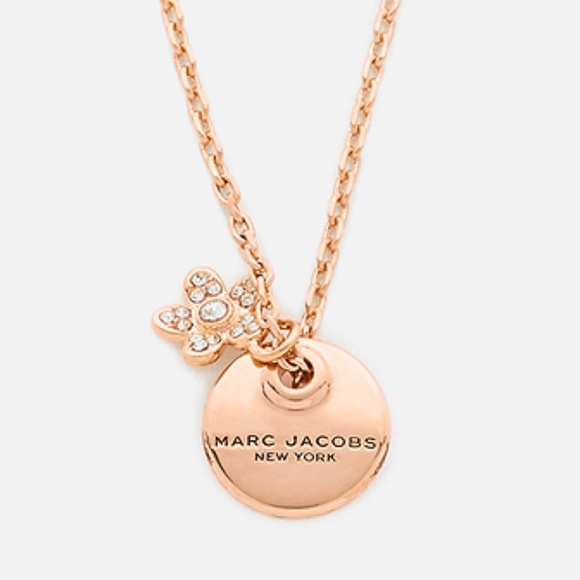 Marc Jacobs Coin Crystal Flower Pendant Necklace - Picture 2 of 3